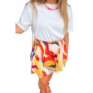 NEW VERO MODA pineapple sweet graphic tee in white/orange